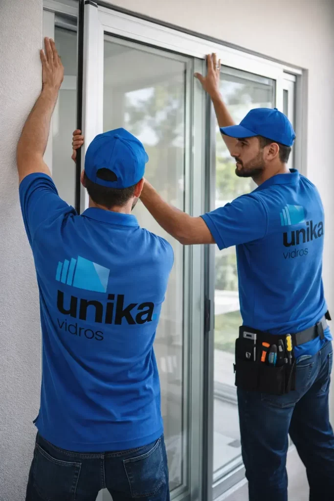 Obra de esquadrias de alumínio em Porto Alegre — Unika Vidros